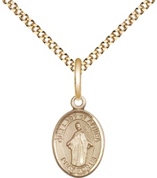 [9269GF/18G] 14kt Gold Filled Our Lady of Africa Pendant on a 18 inch Gold Plate Light Curb chain