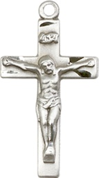 [0001SSY] Sterling Silver Crucifix Medal - With Box