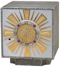 [K-658] Tabernacle, Silver Plated with Gold Plated Rays