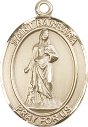 [8006GF] 14kt Gold Filled Saint Barbara Medal