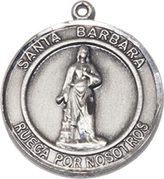 [8006RDSPSS] Sterling Silver Santa Barbara Medal