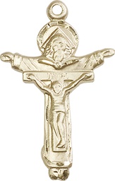[0065GF] 14kt Gold Filled Trinity Crucifix Medal