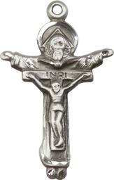 [0065SS] Sterling Silver Trinity Crucifix Medal