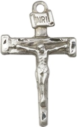 [0072SS] Sterling Silver Nail Crucifix Medal