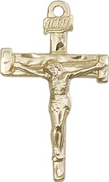 [0073GF] 14kt Gold Filled Nail Crucifix Medal