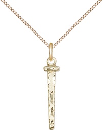 [0054GF/18GF] 14kt Gold Filled Nail Pendant on a 18 inch Gold Filled Light Curb chain