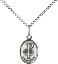 [0969SS/18SS] Sterling Silver Matrimony Pendant on a 18 inch Sterling Silver Light Curb chain