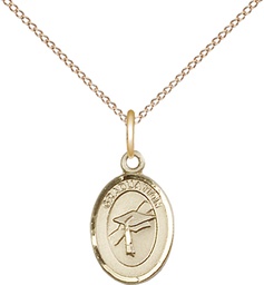 [0972GF/18GF] 14kt Gold Filled Graduation Pendant on a 18 inch Gold Filled Light Curb chain