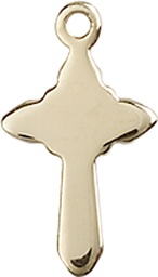 [2524KT] 14kt Gold Cross Medal