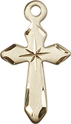 [2529KT] 14kt Gold Cross Medal