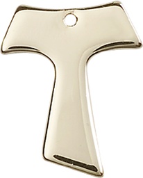 [3948KT] 14kt Gold Tau Cross Medal