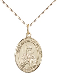 [8275GF/18GF] 14kt Gold Filled Saint Basil the Great Pendant on a 18 inch Gold Filled Light Curb chain