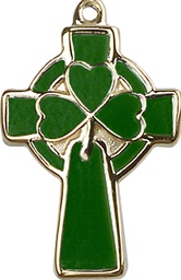 [5693KT] 14kt Gold Celtic Cross Medal