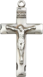 [0624SS] Sterling Silver Crucifix Medal
