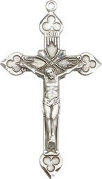 [0635SS] Sterling Silver Crucifix Medal
