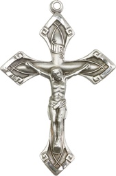 [0638SS] Sterling Silver Crucifix Medal