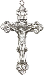 [0647SS] Sterling Silver Crucifix Medal