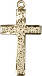 [0652YGF] 14kt Gold Filled Cross Medal