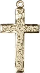[0653YGF] 14kt Gold Filled Cross Medal