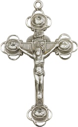 [0654SS] Sterling Silver Crucifix Medal