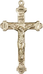 [0658GF] 14kt Gold Filled Crucifix Medal