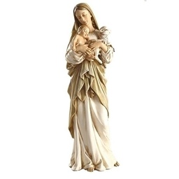 [RO-40735] 12"Madonna &amp; Child W/Lamb Fig