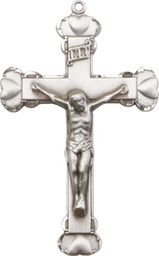 [0670SSY] Sterling Silver Crucifix Medal - With Box