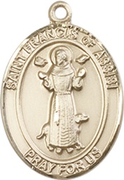 [8036GF] 14kt Gold Filled Saint Francis of Assisi Medal