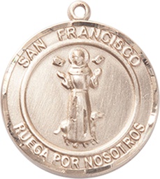[8036RDSPGF] 14kt Gold Filled San Francis of Assisi Medal