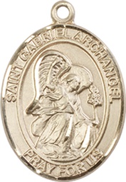 [8039GF] 14kt Gold Filled Saint Gabriel the Archangel Medal