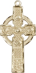 [0252KT] 14kt Gold Kilklispeen Cross Medal