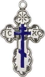[0256ESS] Sterling Silver Saint Olga Cross Medal