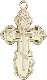 [0256GF] 14kt Gold Filled Saint Olga Cross Medal
