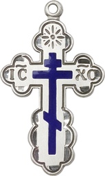 [0257ESS] Sterling Silver Saint Olga Cross Medal