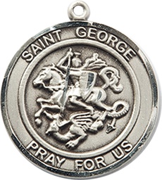 [8040RDSS] Sterling Silver Saint George Medal