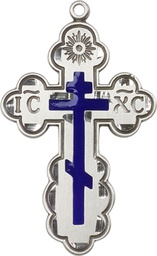[0258ESS] Sterling Silver Saint Olga Cross Medal