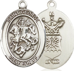 [8040SS1] Sterling Silver Saint George Air Force Medal