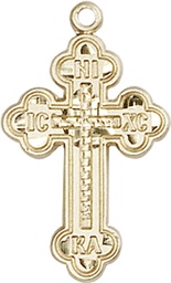 [0272GF] 14kt Gold Filled Russian Cross Medal