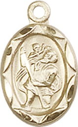 [0301CGF] 14kt Gold Filled Saint Christopher Medal