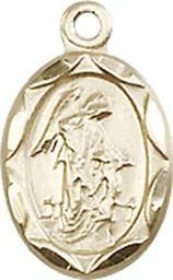 [0301EGF] 14kt Gold Filled Guardian Angel Medal