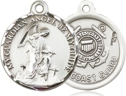 [0341SS3] Sterling Silver Guardian Angel Coast Guard Medal