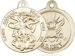 [0342GF6] 14kt Gold Filled Saint Michael Navy Medal