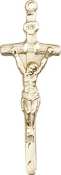 [0564GF] 14kt Gold Filled Papal Crucifix Medal