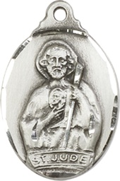 [0599JSS] Sterling Silver Saint Jude Medal