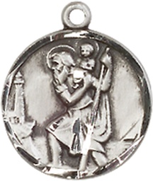 [0601CSS] Sterling Silver Saint Christopher Medal