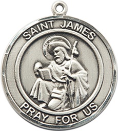[8050RDSS] Sterling Silver Saint James the Greater Medal