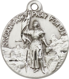 [0193SS] Sterling Silver Saint Joan of Arc Medal