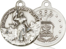 [0193SS1] Sterling Silver Saint Joan of Arc Air Force Medal