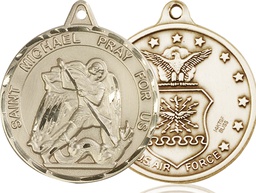 [0201GF1] 14kt Gold Filled Saint Michael Air Force Medal
