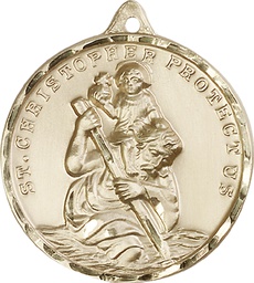 [0203CGF] 14kt Gold Filled Saint Christopher Medal